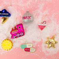 Chill The Fuck Out  - Pill Shape - Glass Blown Holiday Ornament