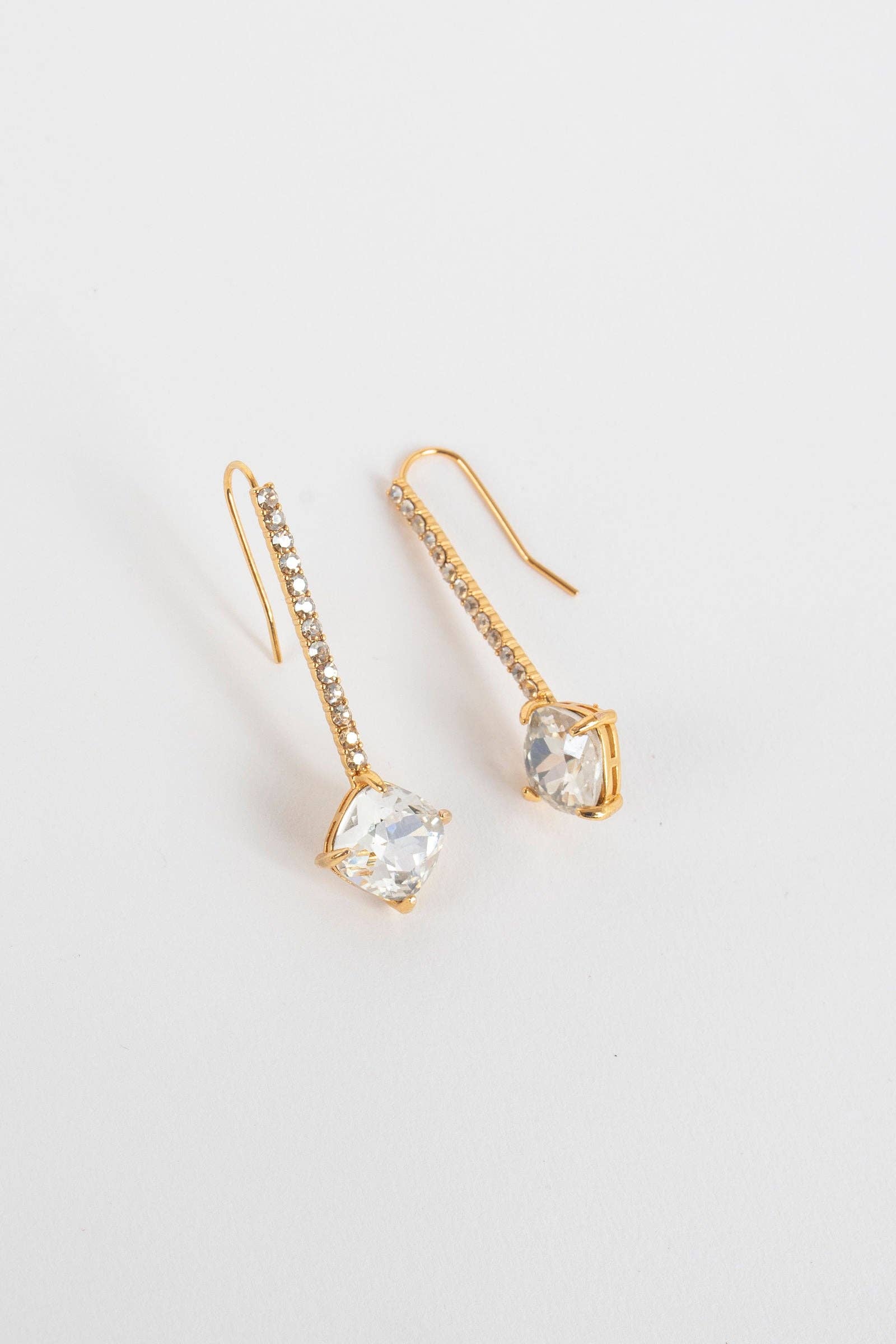 Brooke Crystal Drop Earring: Clear