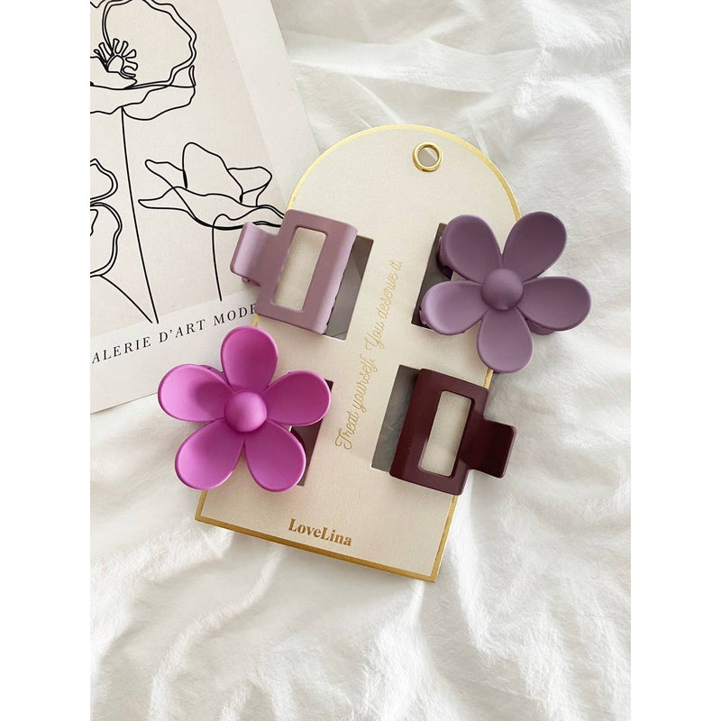 4-Pack Assorted Clips - SULLY: LILAC / ONE SIZE