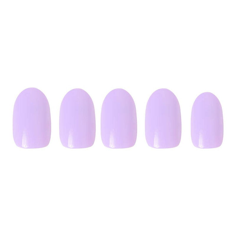 Lilac Press-On Nails|Short Round Shape|Subtle Press on Nails