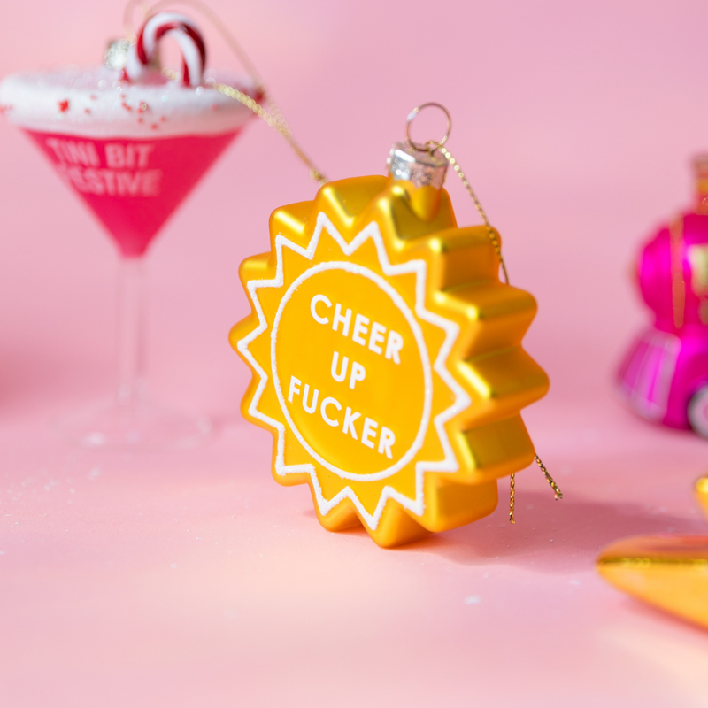 Tini Bit Festive - Holiday Martini - Glass Blown Holiday Ornament