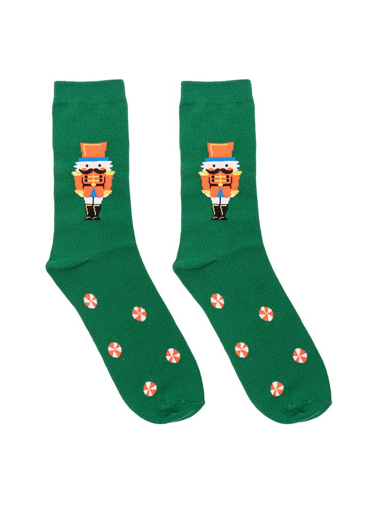 3D Crew Socks - Nutcracker