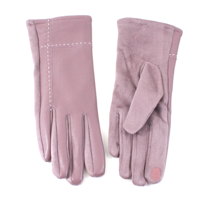 Faux Leather Gloves: Black