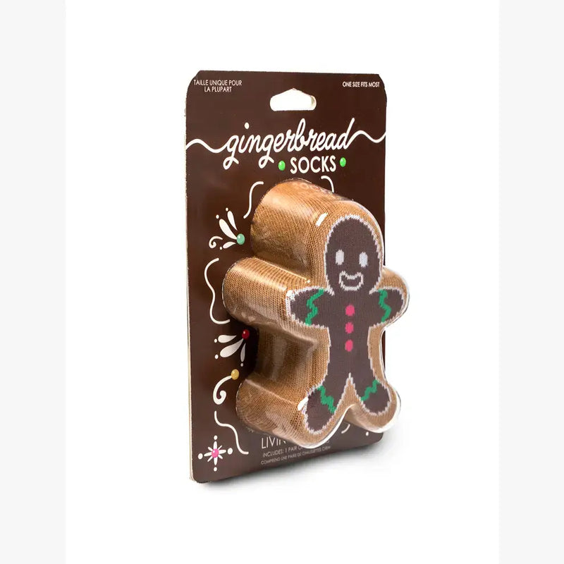 3D Crew Socks -Gingerbread Man