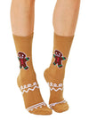 3D Crew Socks -Gingerbread Man