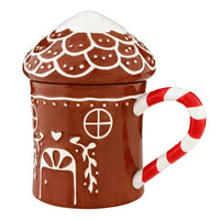 Ceramic Mug - Gingerbread House: Ceramic / 16 oz, 6.5" h