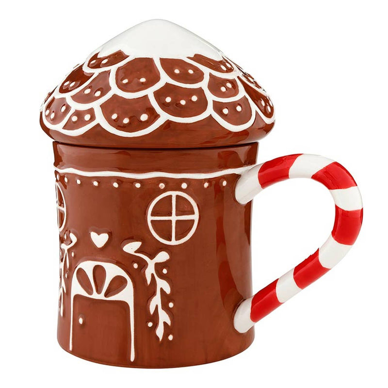 Ceramic Mug - Gingerbread House: Ceramic / 16 oz, 6.5" h