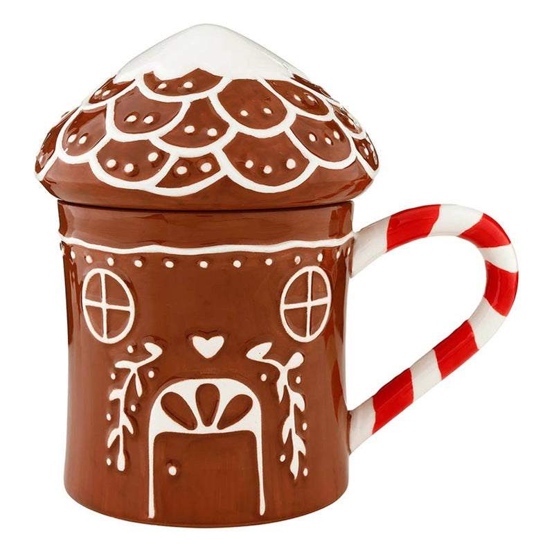 Ceramic Mug - Gingerbread House: Ceramic / 16 oz, 6.5" h