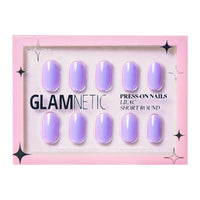 Lilac Press-On Nails|Short Round Shape|Subtle Press on Nails