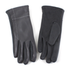 Faux Leather Gloves: Black