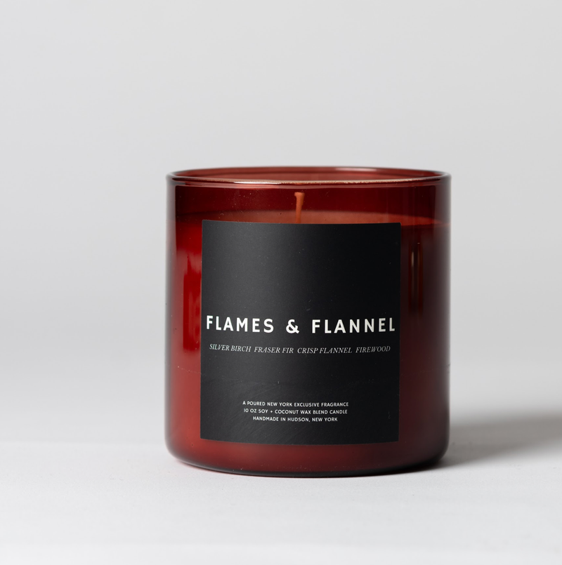 FLAMES & FLANNEL: 10 OZ Soy Wax Candle