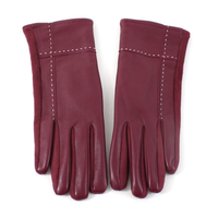 Faux Leather Gloves: Black