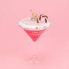 Tini Bit Festive - Holiday Martini - Glass Blown Holiday Ornament