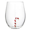Figurine Wine Glass - Candy Cane: Glass