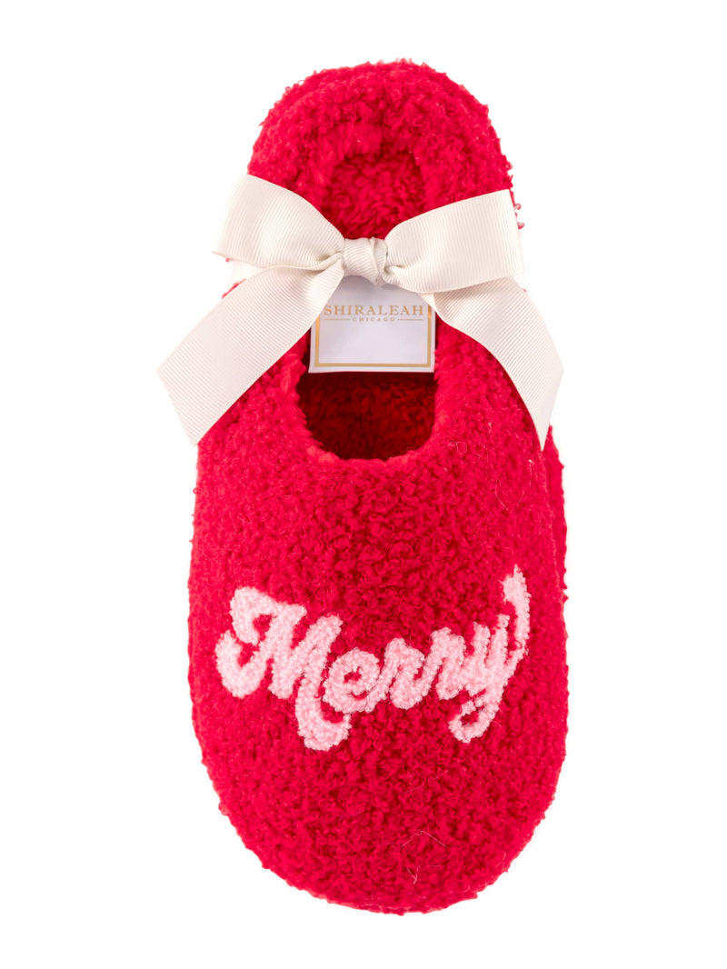 "MERRY MERRY" SLIPPERS: S/M