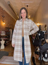 Etched Plaid Long Shacket
