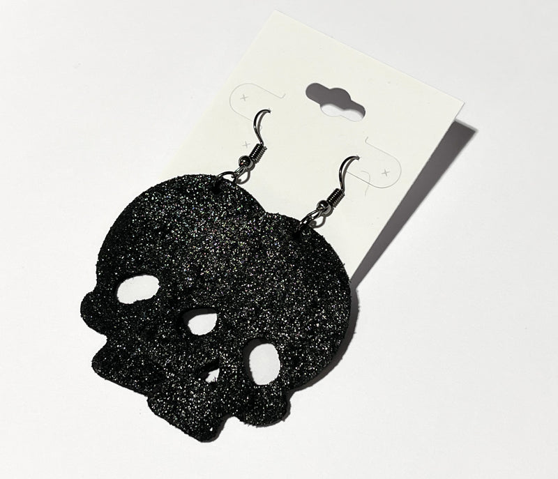 Skull Earrings - Black