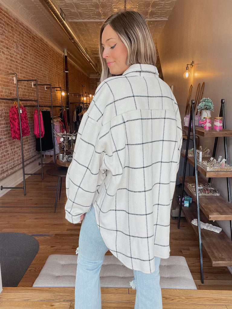 Grid Plaid Shacket