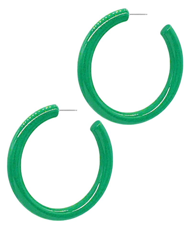Green Glossy Acrylic Hoop