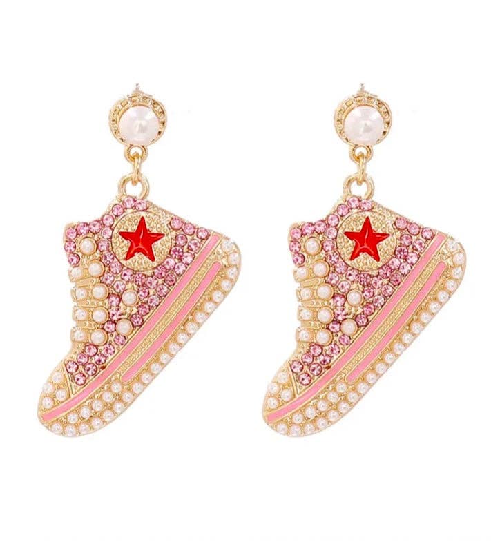 Rhinestone Sneaker Earrings