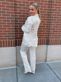 Winter Wonderland Satin Blazer