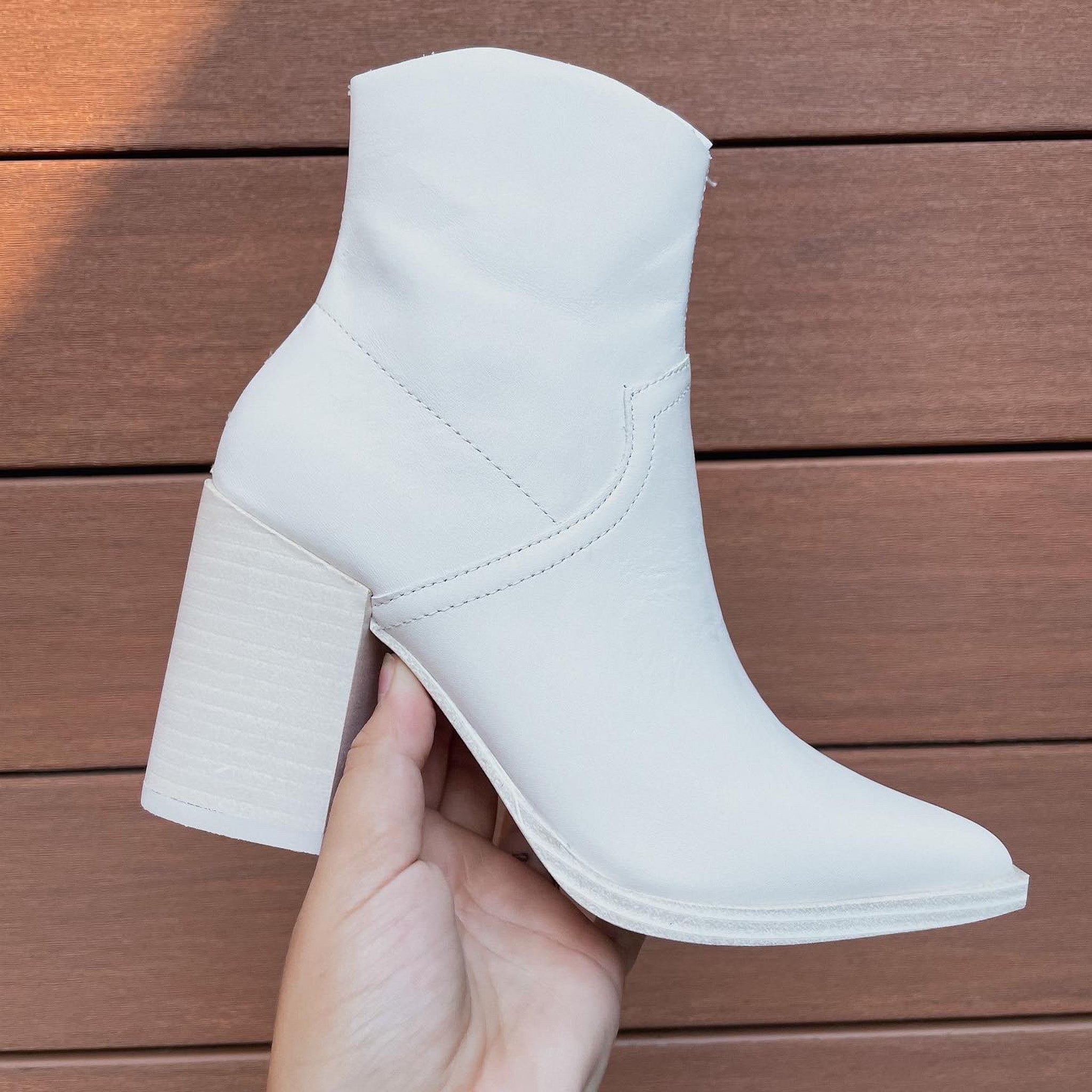 Steve Madden Cate Bootie - Bone Leather