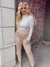 Sassy in Sequins Joggers - Rose Gold