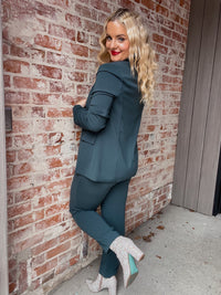 Classic Work Blazer - Mistletoe Green