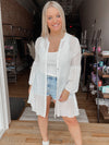 Button Cover Up - White