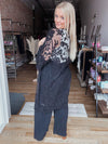 Crocheted Open Front Kimono - Black