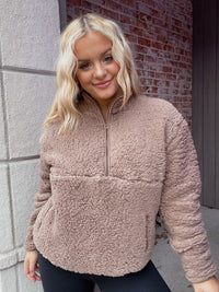 Teddy Fleece Half Zip Pullover