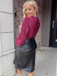Lucy Paris Daryn Faux Leather Skirt