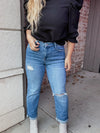 High Rise Slim Girlfriend Jeans