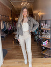 Nude Faux Leather Pant