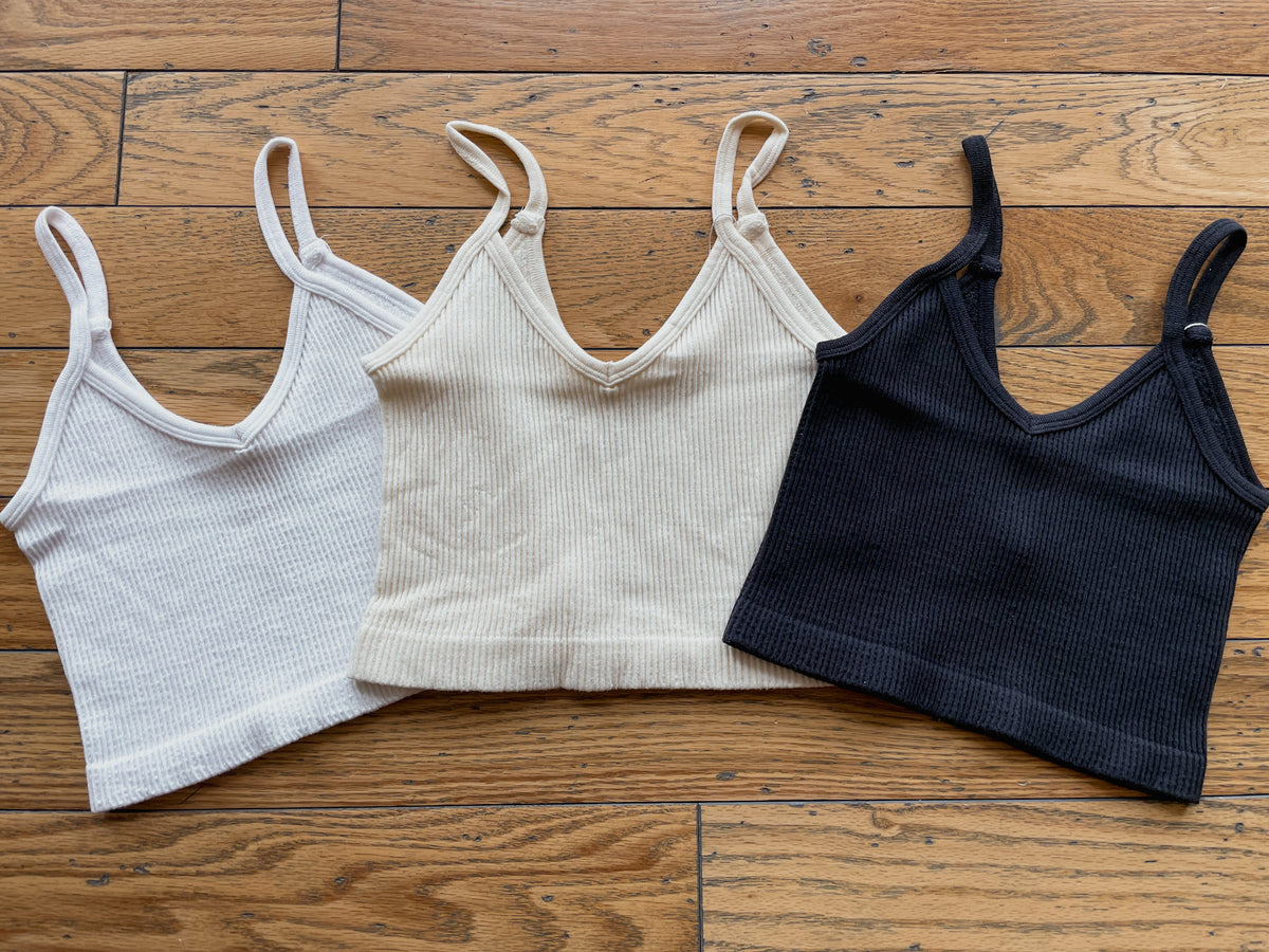 Soft Ribbed Cami - White