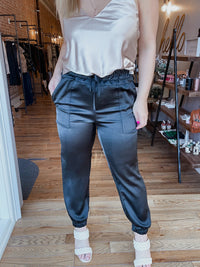 Satin Waist Jogger Pant