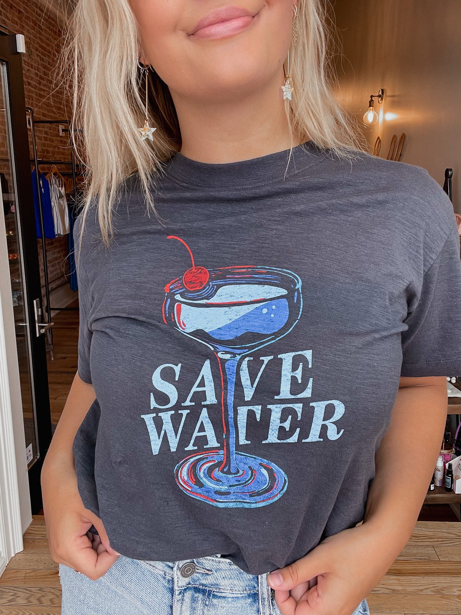 Save Water Graphic Tee