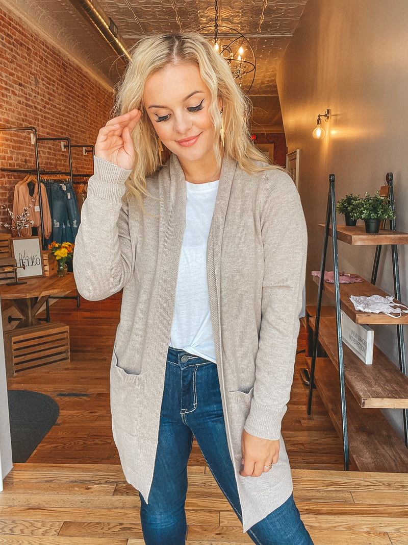Z SUPPLY WFH Cardigan - Heather Latte