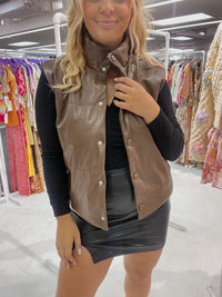 Dark Chocolate Puffer Vest