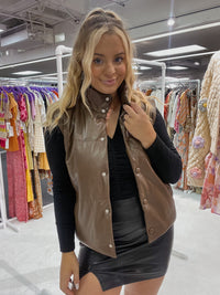 Dark Chocolate Puffer Vest