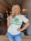 Refined Canvas Gangsta Wrapper Graphic Tee - Bone