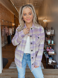 Gorgeous Plaid Shacket - Lavender