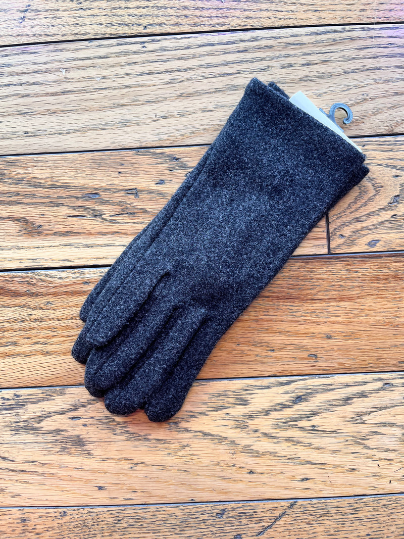 Chic Plain Gloves - Charcoal