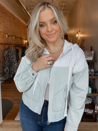 Light Denim Hooded Jacket