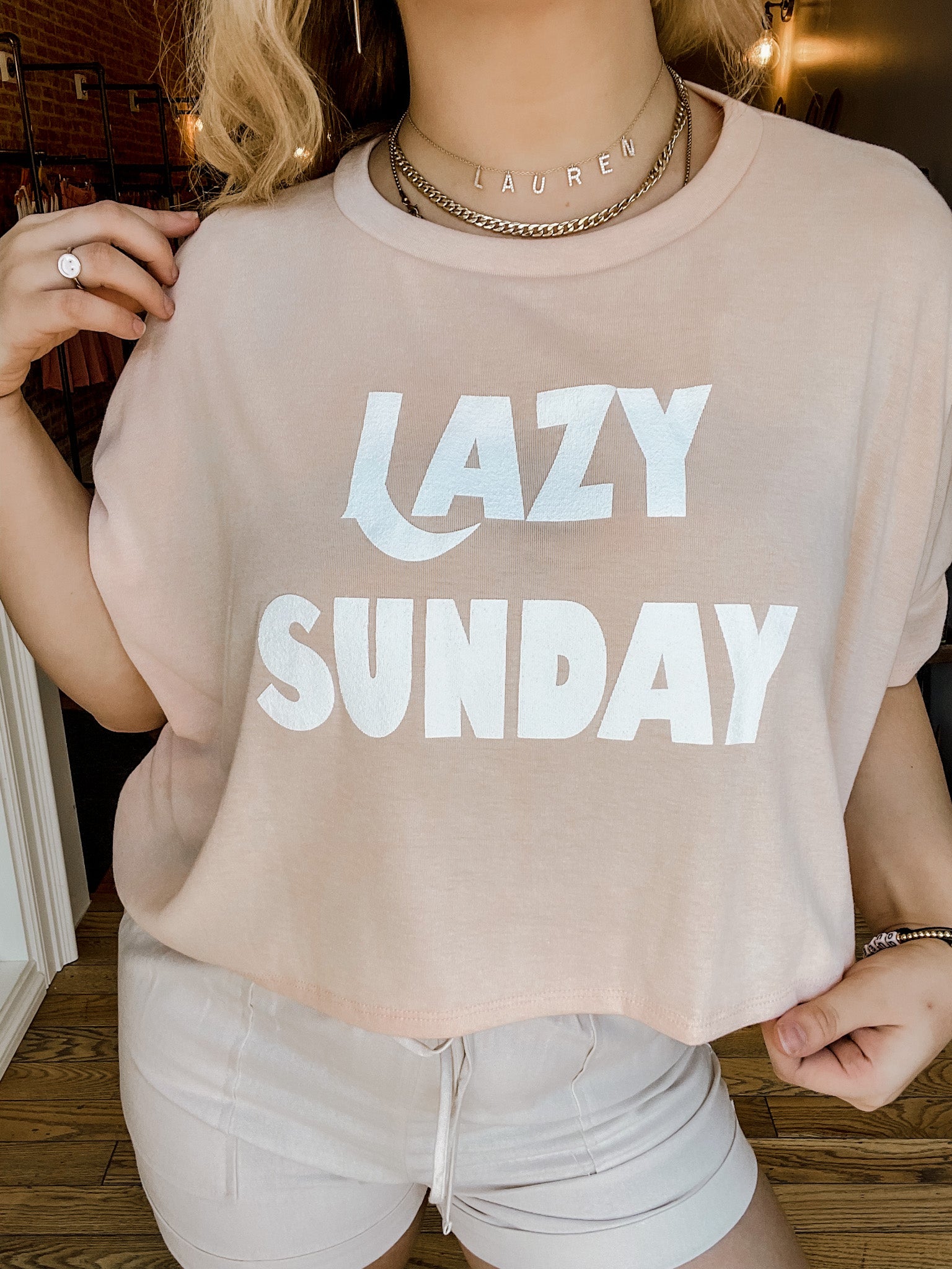 Lazy Sunday Graphic Top