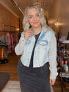 Distressed Hooded Denim Jacket