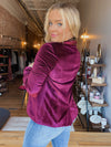 Wine Velour Blazer