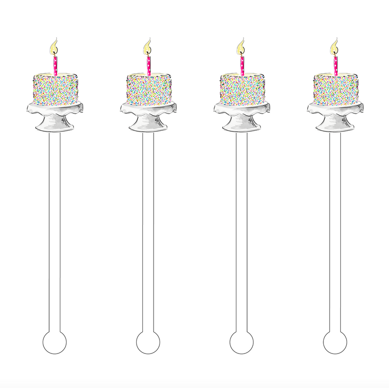 Acrylic Stir Sticks - It's My Birthday