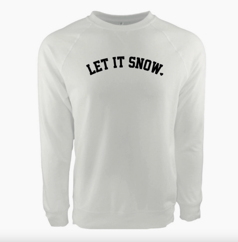 Kiloh + Co. Let It Snow Graphic Sweatshirt - White W/ Black Lettering
