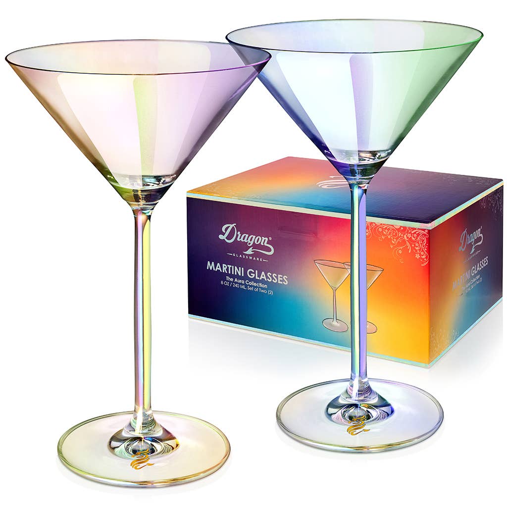 Stemmed Martini Glasses - The Aura Collection